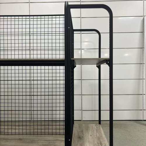 圆弧背网钢木展架网背板商超展示架货架母婴店文具货架超市展示架