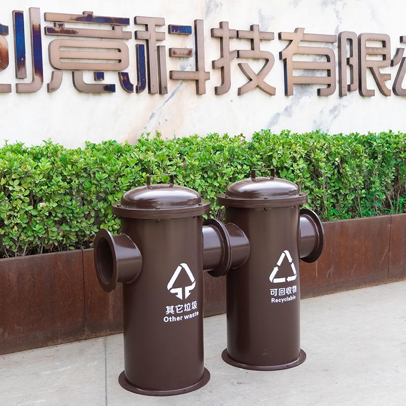 户外垃约圾桶类双分收桶果皮箱回器公园景区创意LJT-43-0简垃圾箱