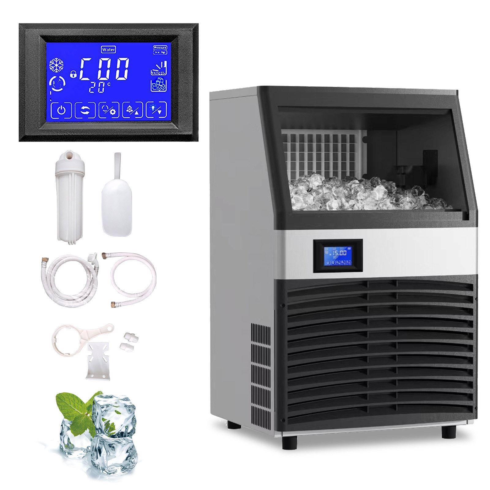 冰之乐制冰机商用大型40kg奶茶店酒吧KTV立式机40公斤全自动40千