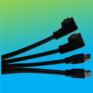 视觉工业相机通用USB3.0A对microB高柔耐折弯拖链千万次侧弯头线