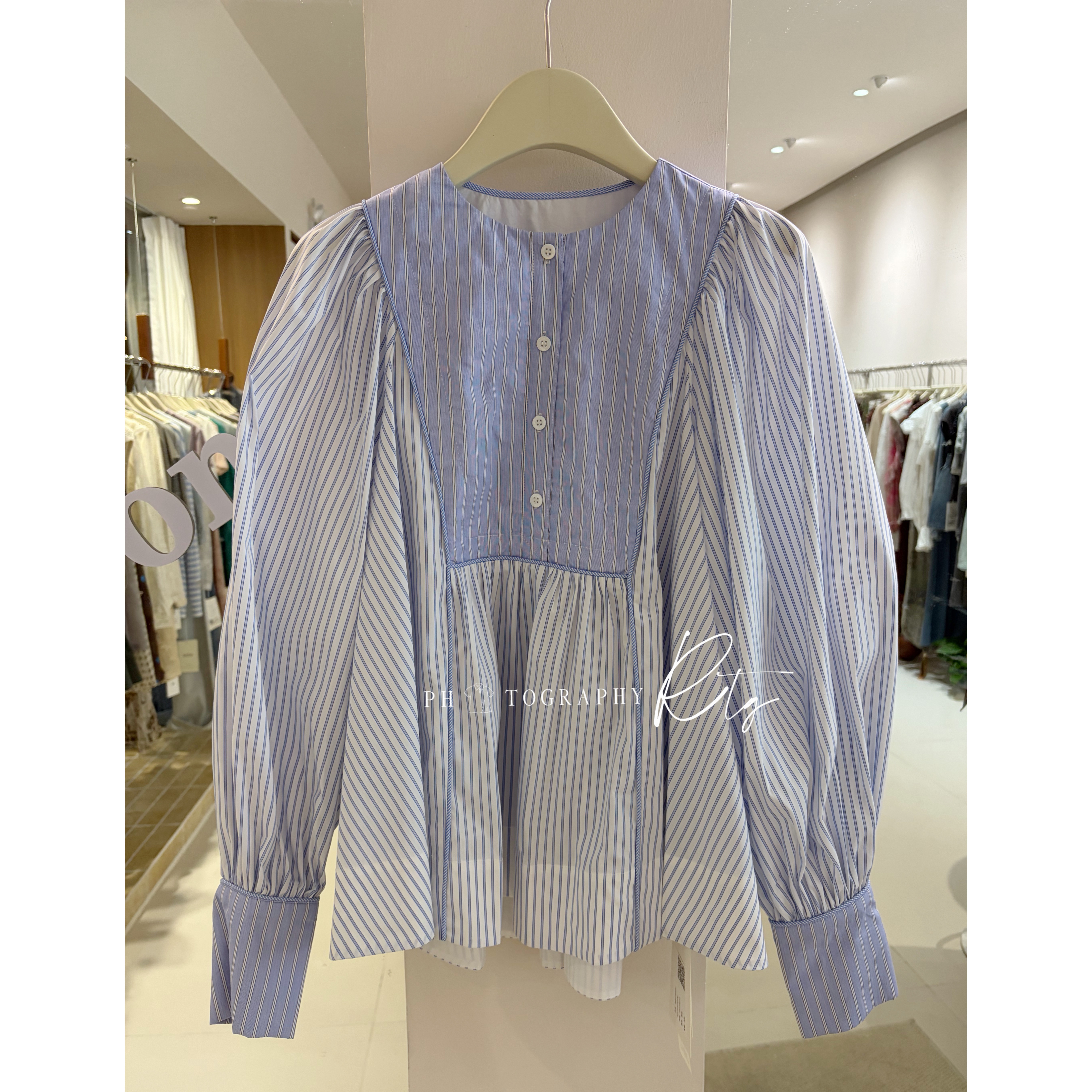 Rtg Clothing新款小众设计师品牌原单正品条纹拼接娃娃款衬衫