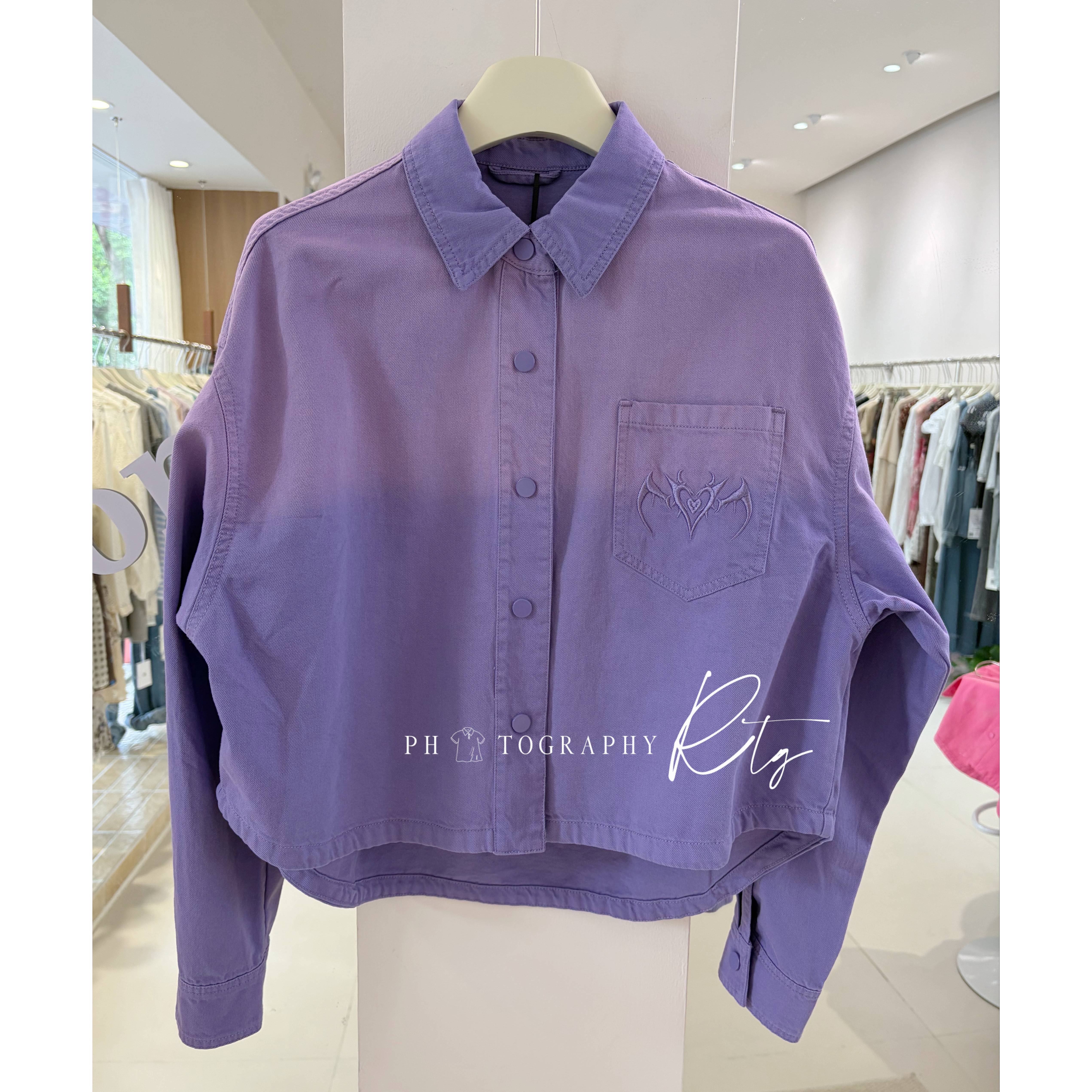 Rtg Clothing新款小众设计师款原单正品潮单品刺绣标软牛仔衬衫