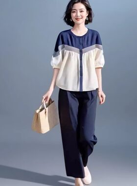 春夏百搭舒适大码宽松两件套
