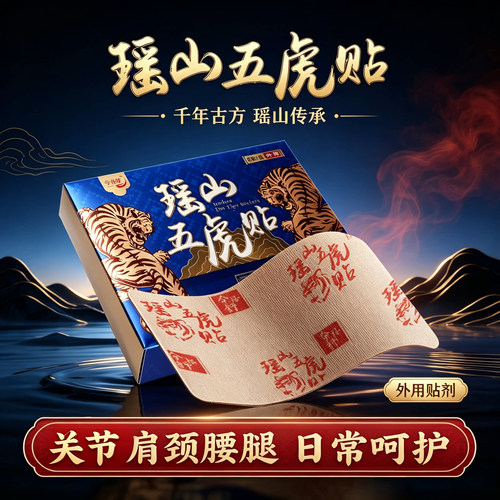 瑶山五虎贴颈椎肩周腰椎膝盖贴关节贴【大瑶山草本】D4