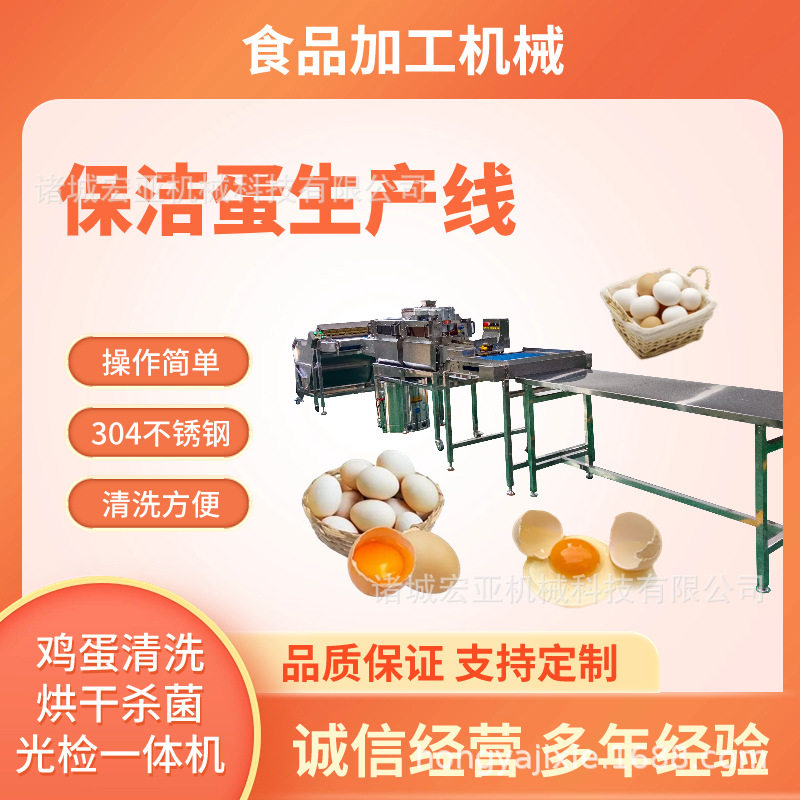 保洁蛋生产线 畜牧养殖业鸡蛋鸭蛋去污清洗设备 自动上蛋洗蛋机