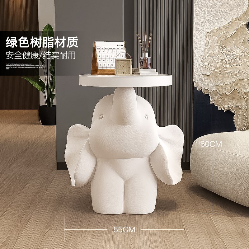 植绒大象客厅落地摆件装饰大型电视柜沙发旁边几茶几轻奢乔迁礼物