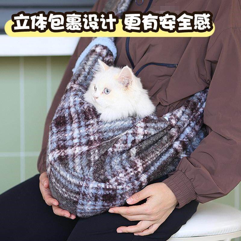 【旺财】年糕NianGao秋冬可爱斜挎包 猫包狗包 外出包 毛呢料