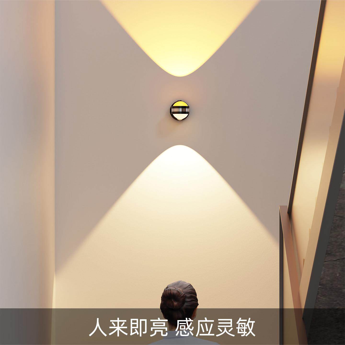 人感应壁灯道背景灯客厅走廊体过入户门墙X85感应壁灯楼梯玄关灯