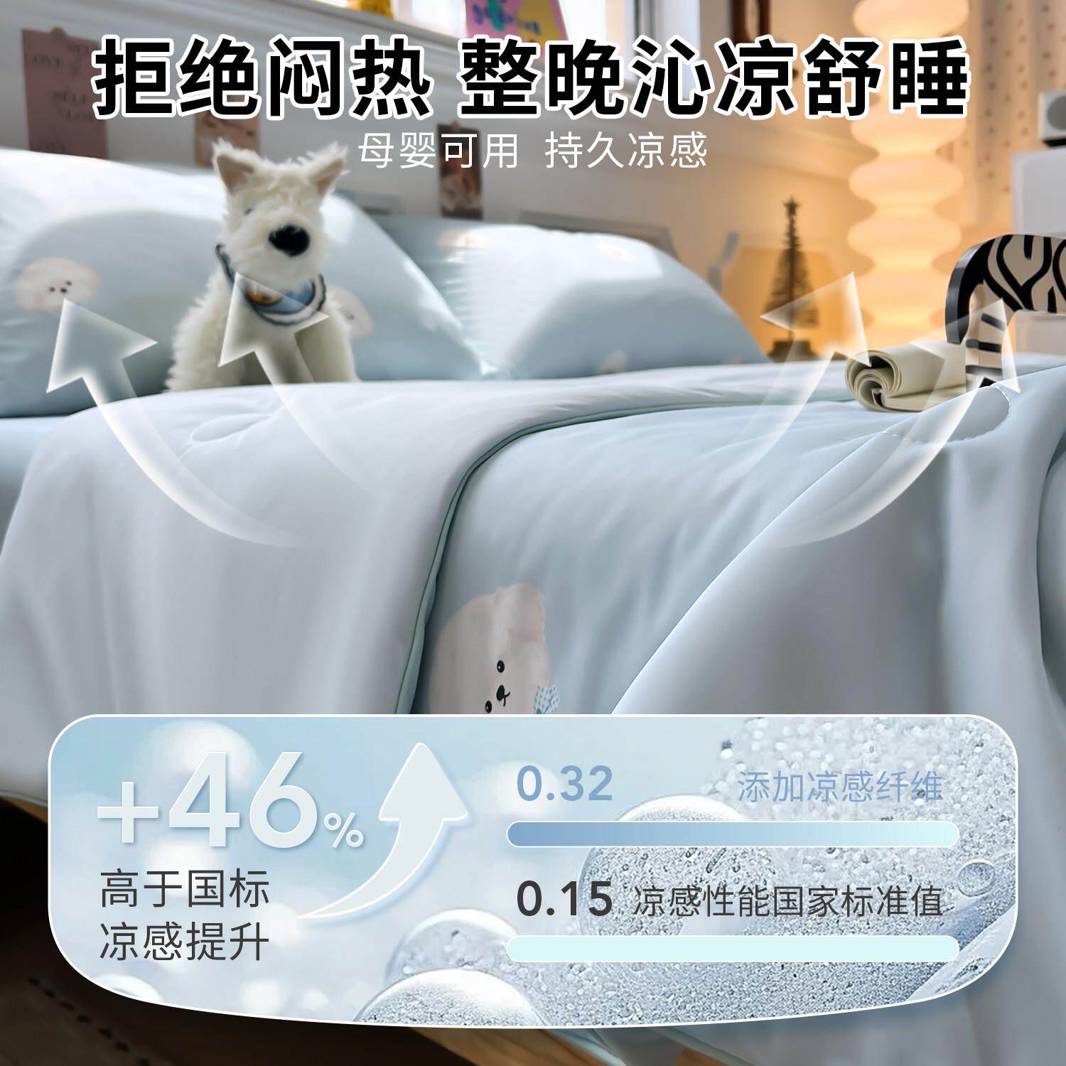 夏季冰皮被宿凉感双夏学生舍A类抗菌小凉被人床空被调被20260509