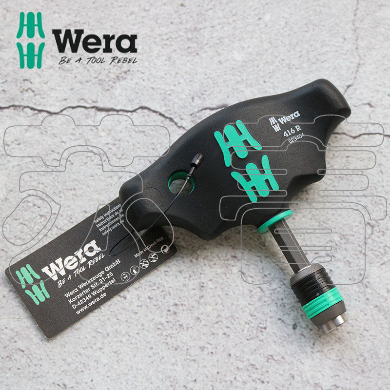 德国Wera维拉 416R 可换批头1/4英寸T型螺丝刀手柄