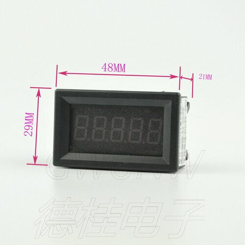 BY436VG DC0-3000V 高精度直流电压表 数显高压电压表头0.36寸4位