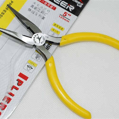 原装飞鹿 RT-501 5寸有牙多功能尖嘴钳电工尖咀迷你尖嘴钳电子钳