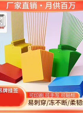 物流吊牌快递挂签塑料快运壹米滴答扎带封条一体标牌挂牌送检标签