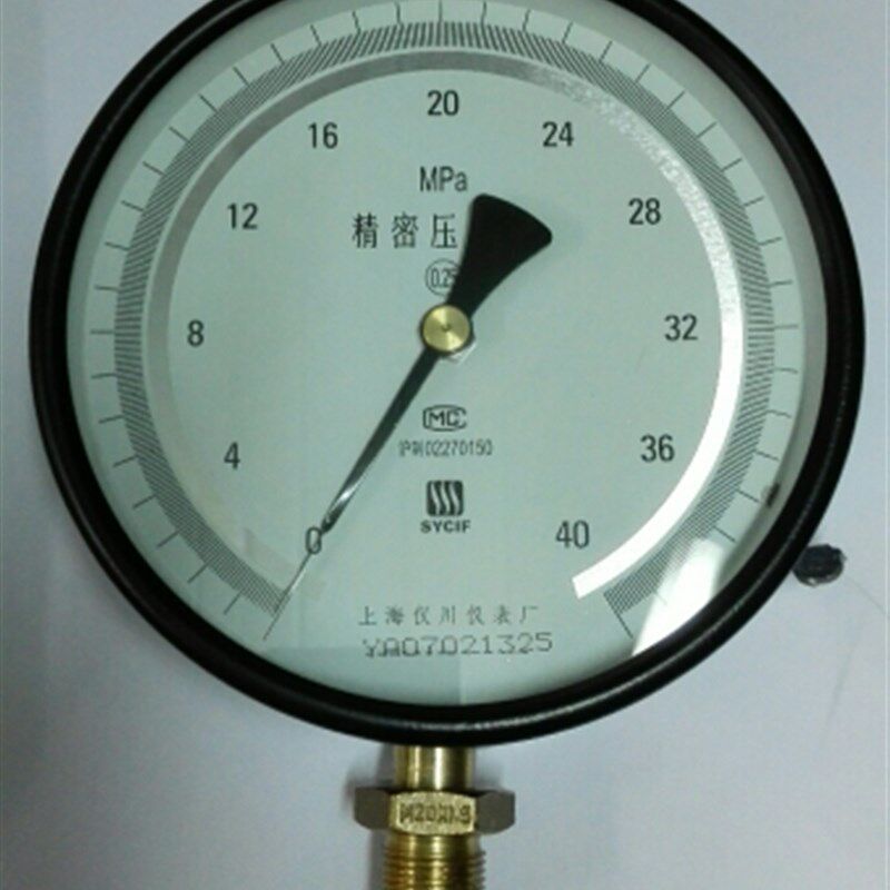 精密压力表yb-150b 0~40mpa 0.25级 M20*1.5 150MM上海产 150mm