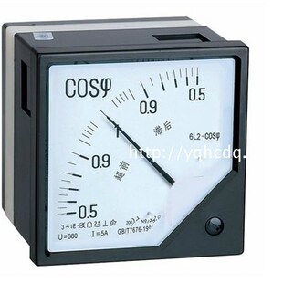 正品 指针式交流三相功率因素表6L2-COS 380V 5A 因素表80*80mm