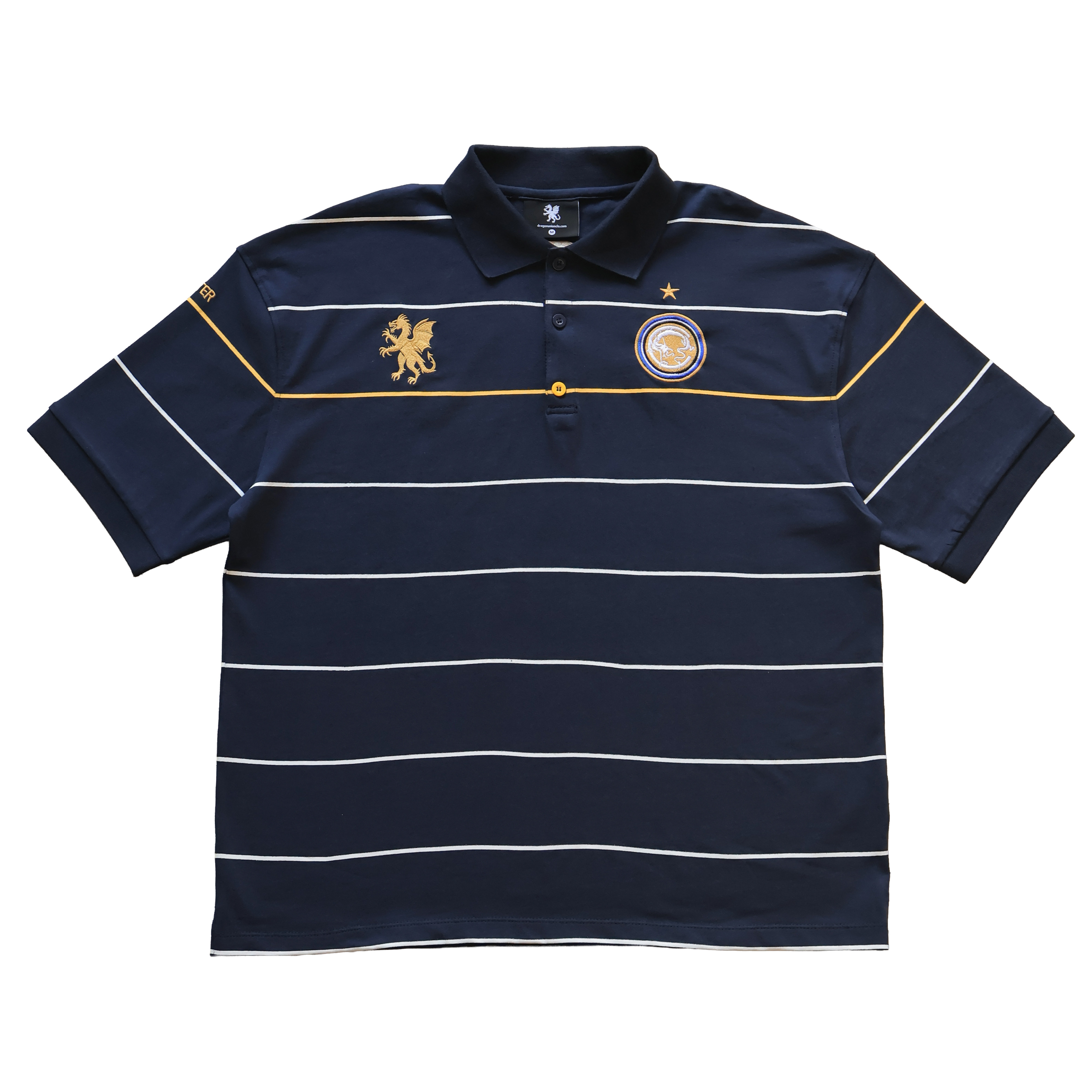 thumbnail for Vintage Terrace Polo Shirt Navy Blue Vintage Striped Fan Polo Shirt Navy Blue