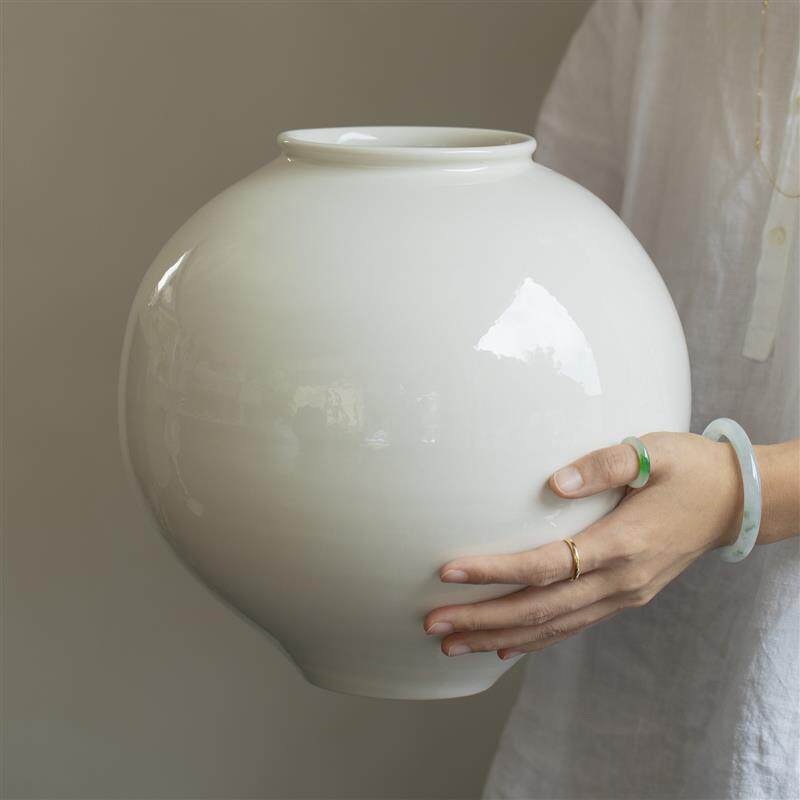 曼叙花瓶摆件客厅插花轻奢高级感景德镇大花瓶插干花客厅陶瓷花器