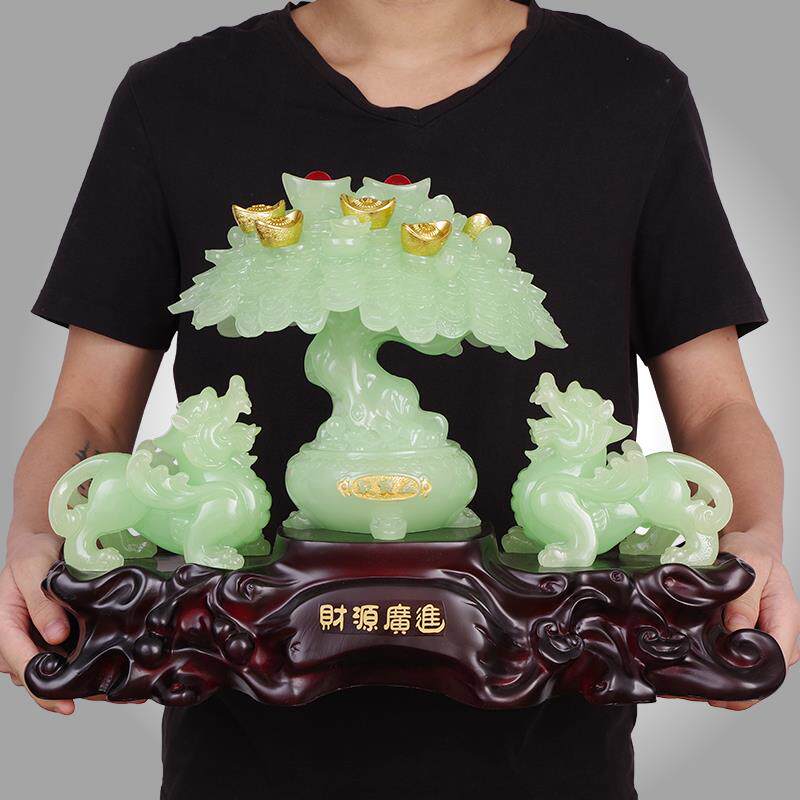 招财貔貅摆件摇钱树皮丘家居客厅玄关工艺品办公室桌酒柜装饰礼品