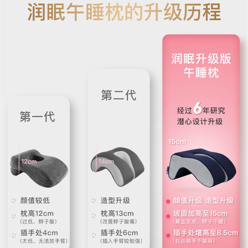 午睡枕趴睡枕头办公室小学生抱枕午休枕头趴趴枕儿童颈椎午睡神器