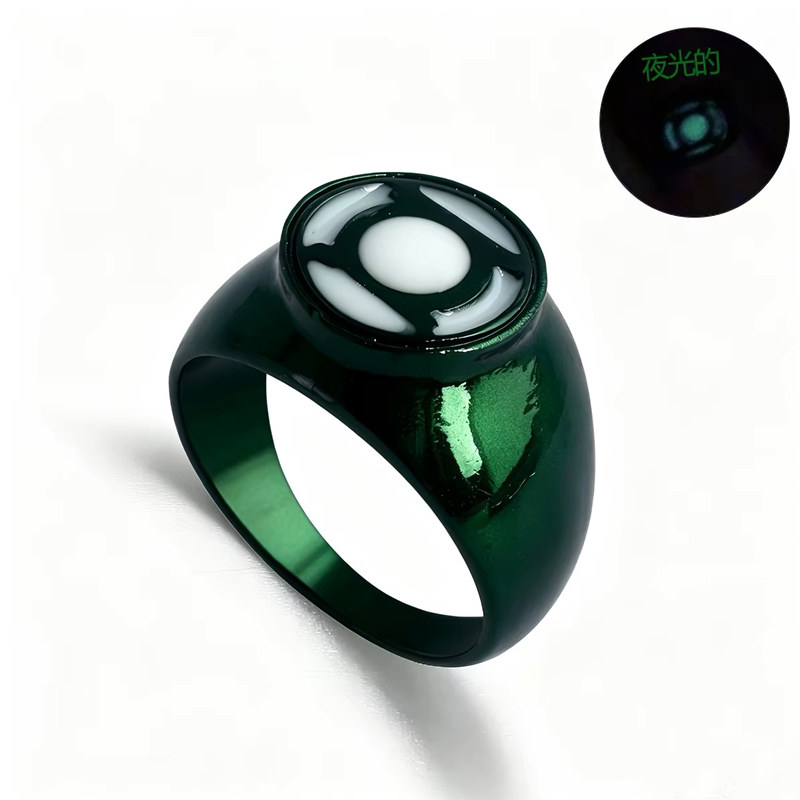 DC漫画超级英雄绿灯侠失落的星球周边戒指 Green Lantern夜光指环