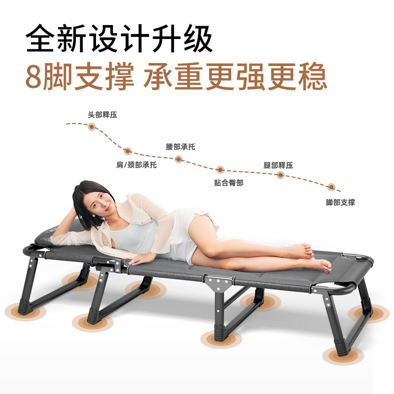 美憩折叠床单人办公室午休神器家用多功能简易成人便携行军床躺椅