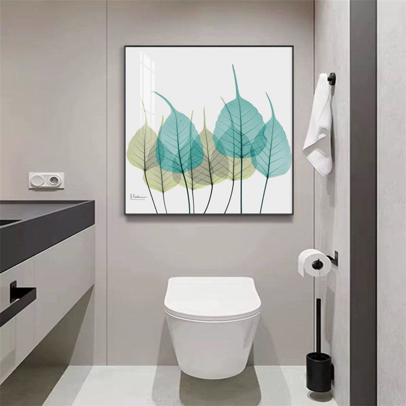 北欧绿植卫生间厕所装饰画酒店卧室床头挂画美容院墙壁画小清新