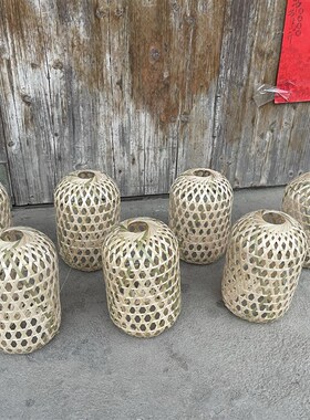 特色竹编灯笼灯罩纯手工中式田园拍摄道具酒店餐厅婚礼布置周岁礼