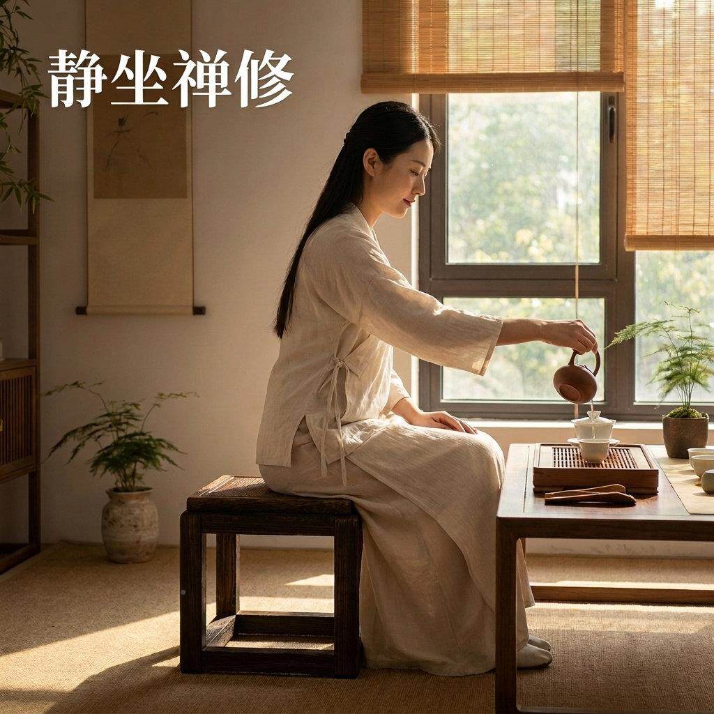 小桐烧实矮凳子中式小DTS-SM00方坐凳换鞋凳客厅沙发边凳复古板凳