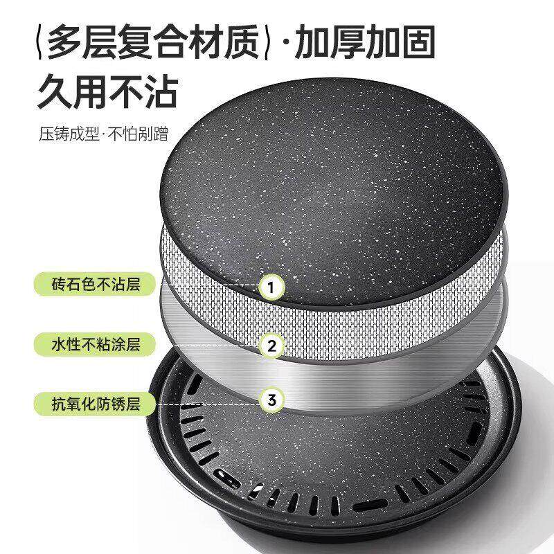 盘户外KUK烤盘烤肉盘专用露营卡式炉煎盘家用式厚韩铁加板不粘烤