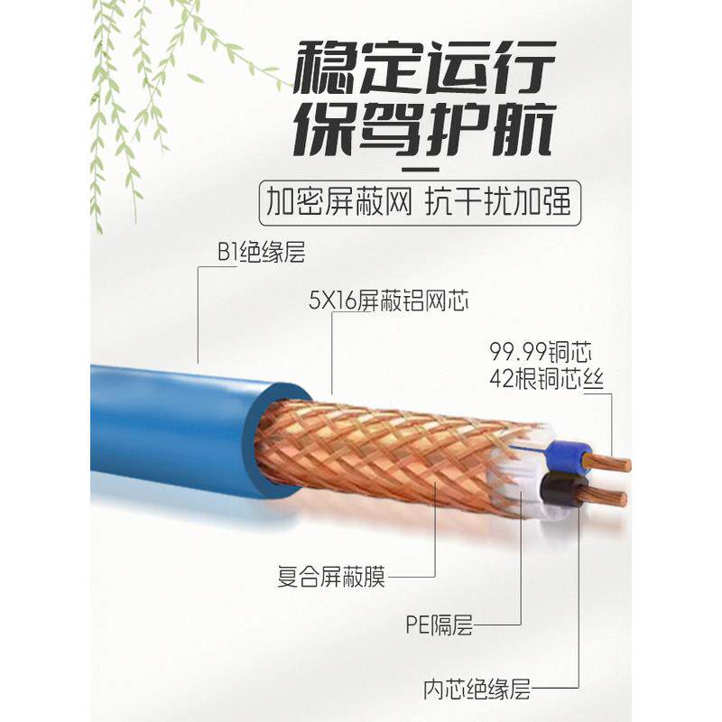 线覆管合一2*0信.75中央2*0.75空调线中央空调被覆线被信号线号屏