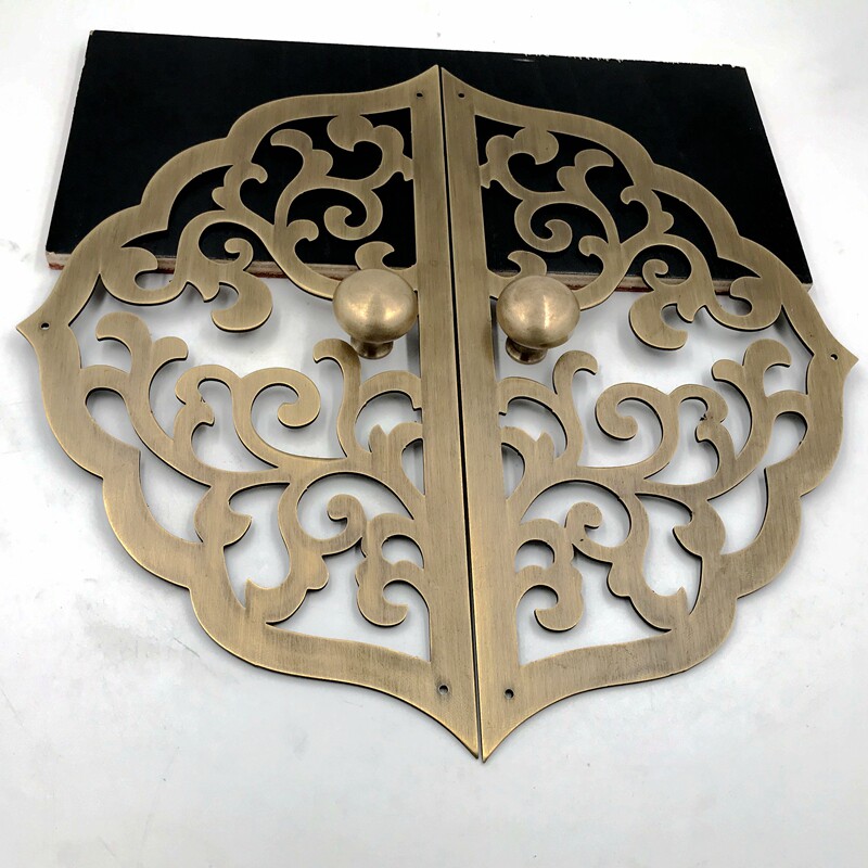 纯铜拉手中式家具明清五金配件中式橱柜门仿古铜衣柜黄铜复古把手