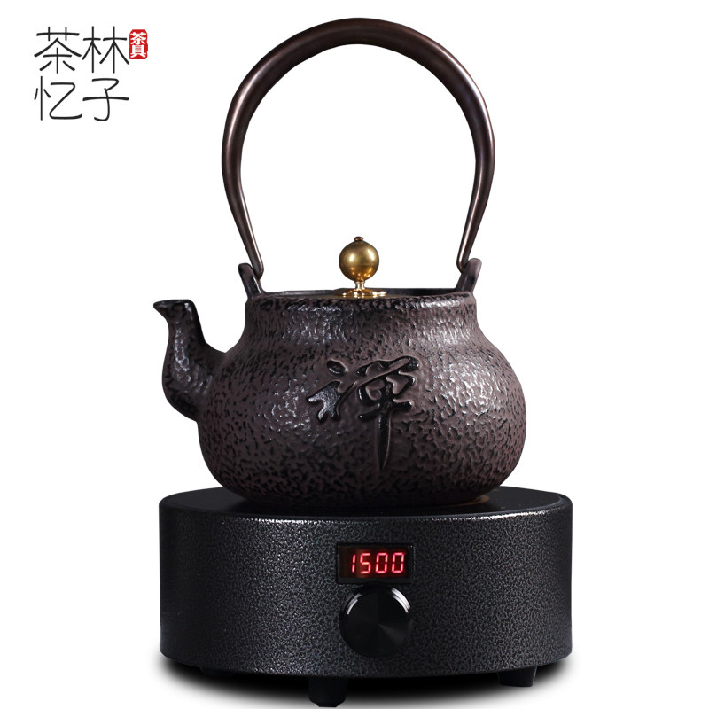 手工老铁壶电陶炉套装 日式生铁茶壶泡茶家用铸铁烧水养生煮水壶