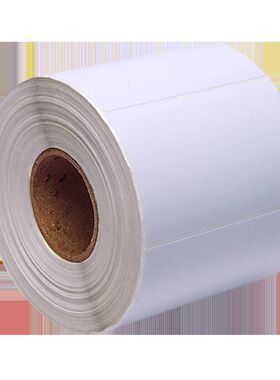 铜版纸 标签不干胶75mm*45/50/100mm 条形码打印卷纸 横版空白商