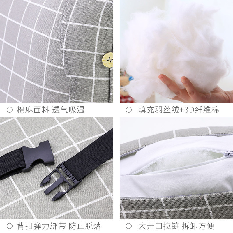 办公室座椅子孕妇毛毯靠垫两用一体护腰靠枕腰椎靠背垫腰枕头加高