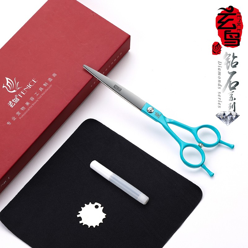 玄鸟专业左手宠物剪刀美容师店用直剪狗狗猫咪造型修剪工具 6.5寸