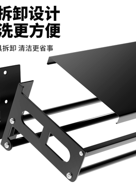 黑色304不锈钢厨房调味料收纳架子壁挂式免打孔置物架瓶罐储物架