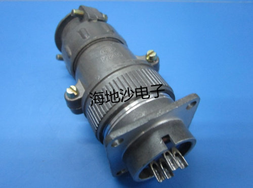 P型航空插头插座 圆形电连接器 P28-(2-4-6-7芯)孔头针座