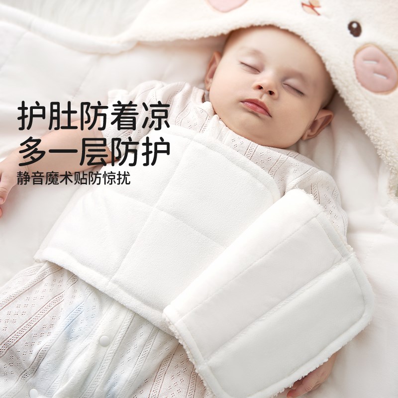 欧孕婴儿包被初生婴儿春秋一体式羊羔绒新生儿产房抱被冬天加厚