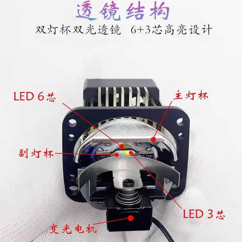 1.5寸透镜LED矩阵模组电动车车灯改装摩托车灯光改装汽车车灯升级