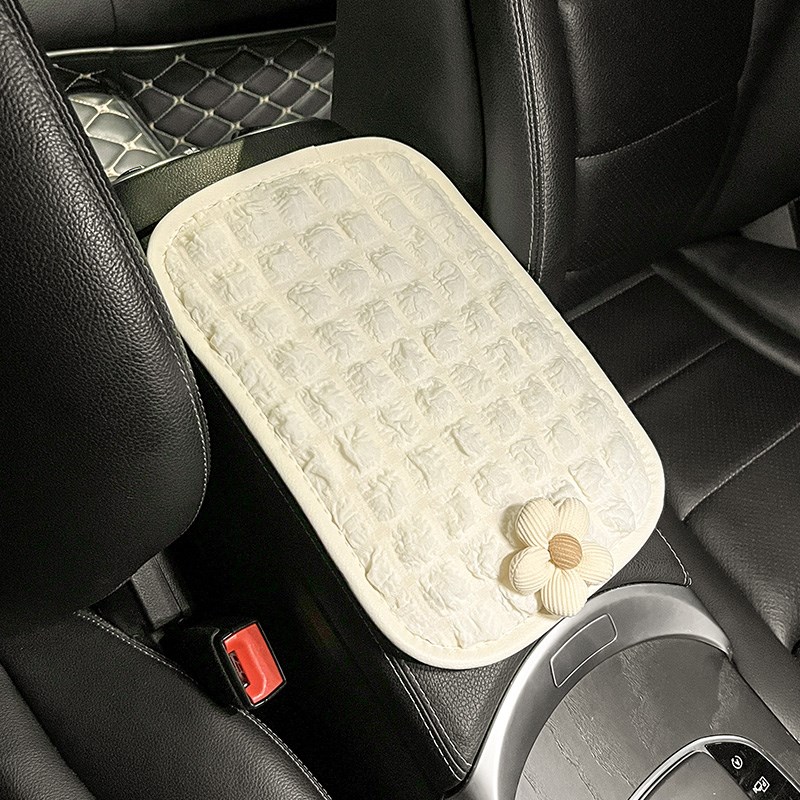 创意可爱汽车扶手箱垫卡通四季中央装饰扶手套韩国通用车内用品女图片