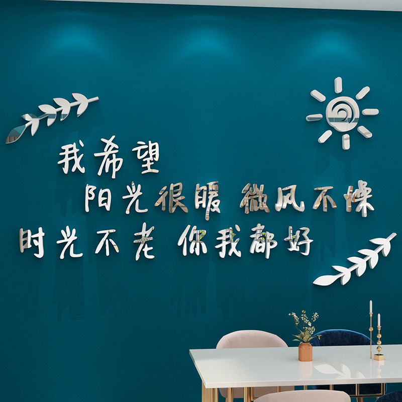 网红奶茶店墙壁装饰创意蛋糕甜品咖啡餐厅玻璃收银吧台背景面贴纸