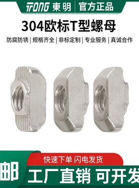 东明304欧标T型螺母不锈钢船型螺母块锤头T型块