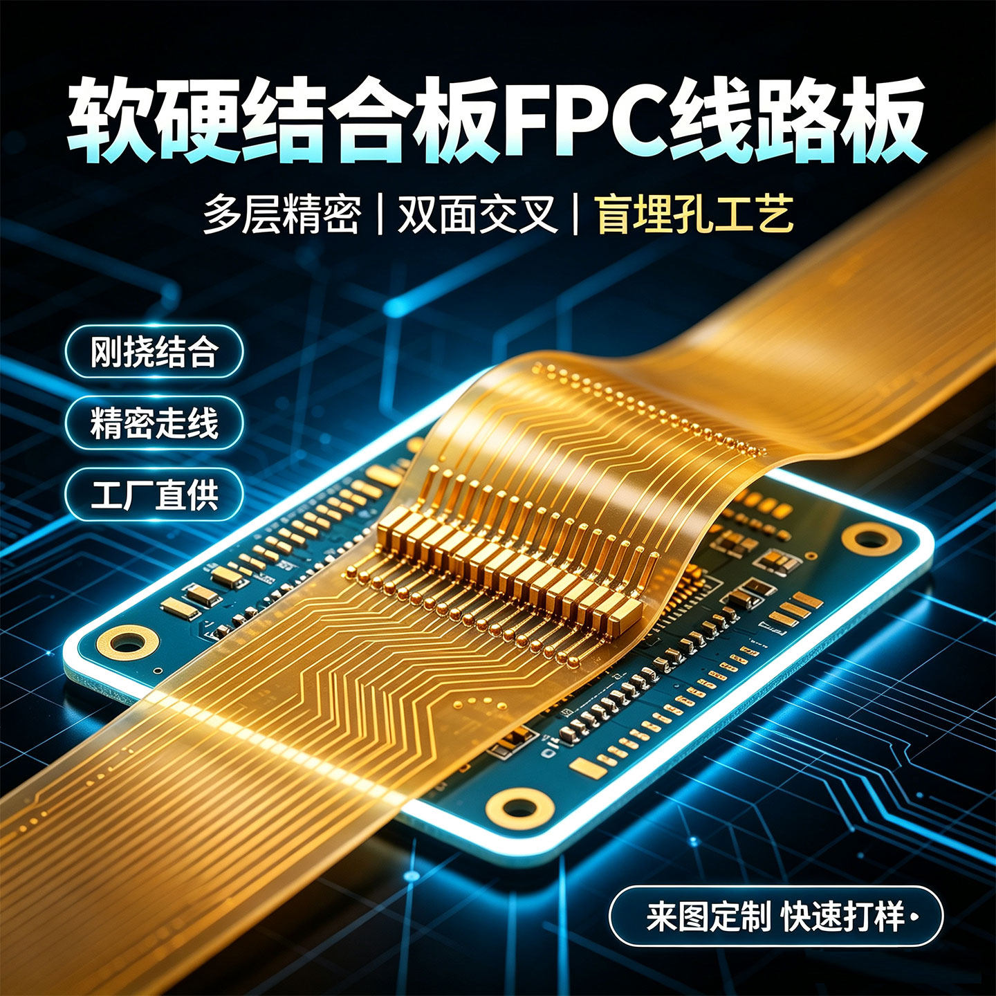 多层软硬结合板定制HDI盲埋孔