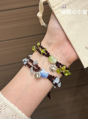 非金属树脂手工编织小猫咪手链
