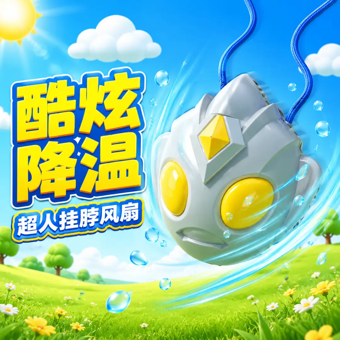 2026新款超人挂脖风扇男女孩益智玩具生日礼物但dy