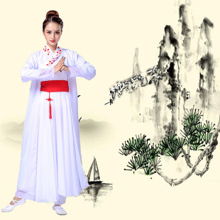 新款古典舞服装演出服书简舞广场舞蹈服扇子舞侠客古风飘逸演出服