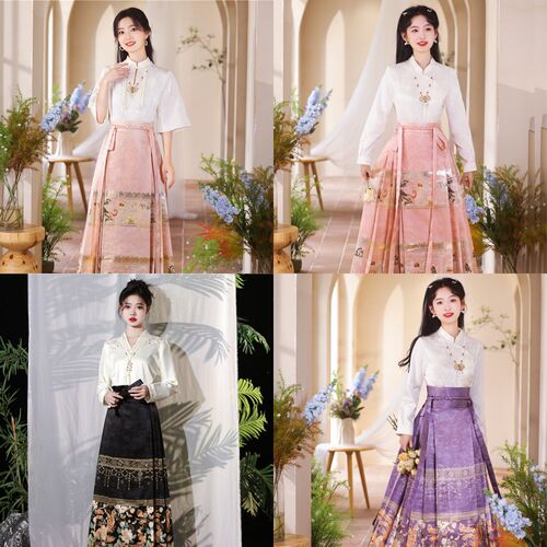 新中式国风马面裙套装女订婚服结婚敬酒服红色小个子新娘婚服秋冬