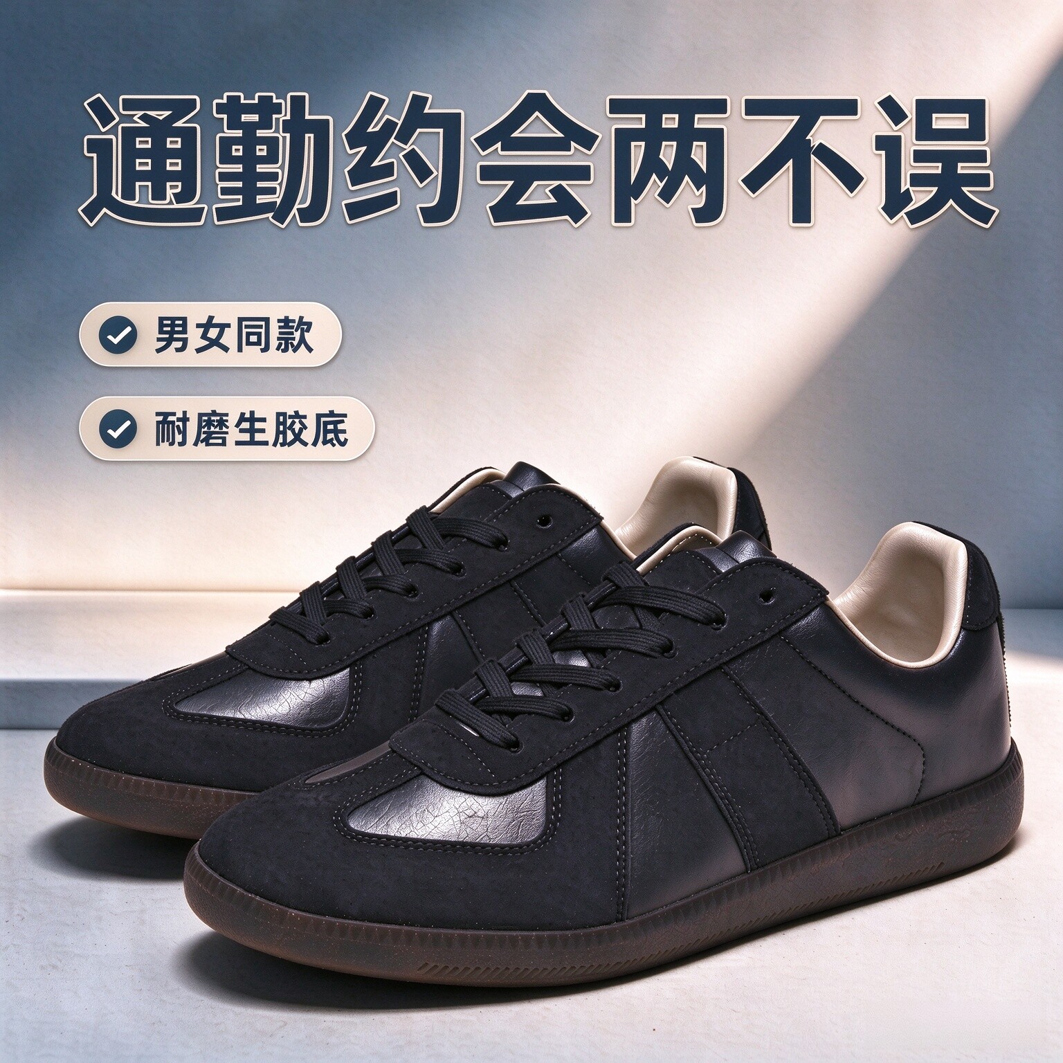 复古德训鞋情侣款大码男女鞋