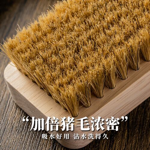 猪鬃毛板刷洗鞋刷家用洗衣刷猪毛刷干洗店专用刷子衣服软毛刷长柄