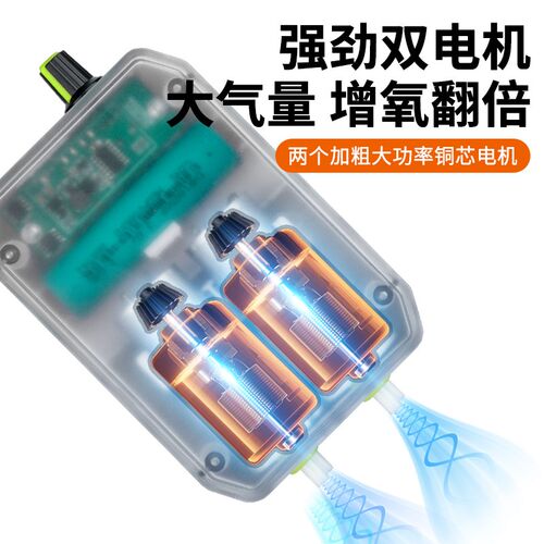 增氧泵防水钓鱼专用充电增氧机家用养鱼缸氧气泵户外超静音打氧机